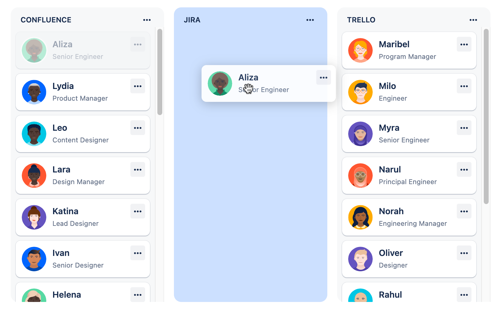 dragging over an empty column should not print a line
