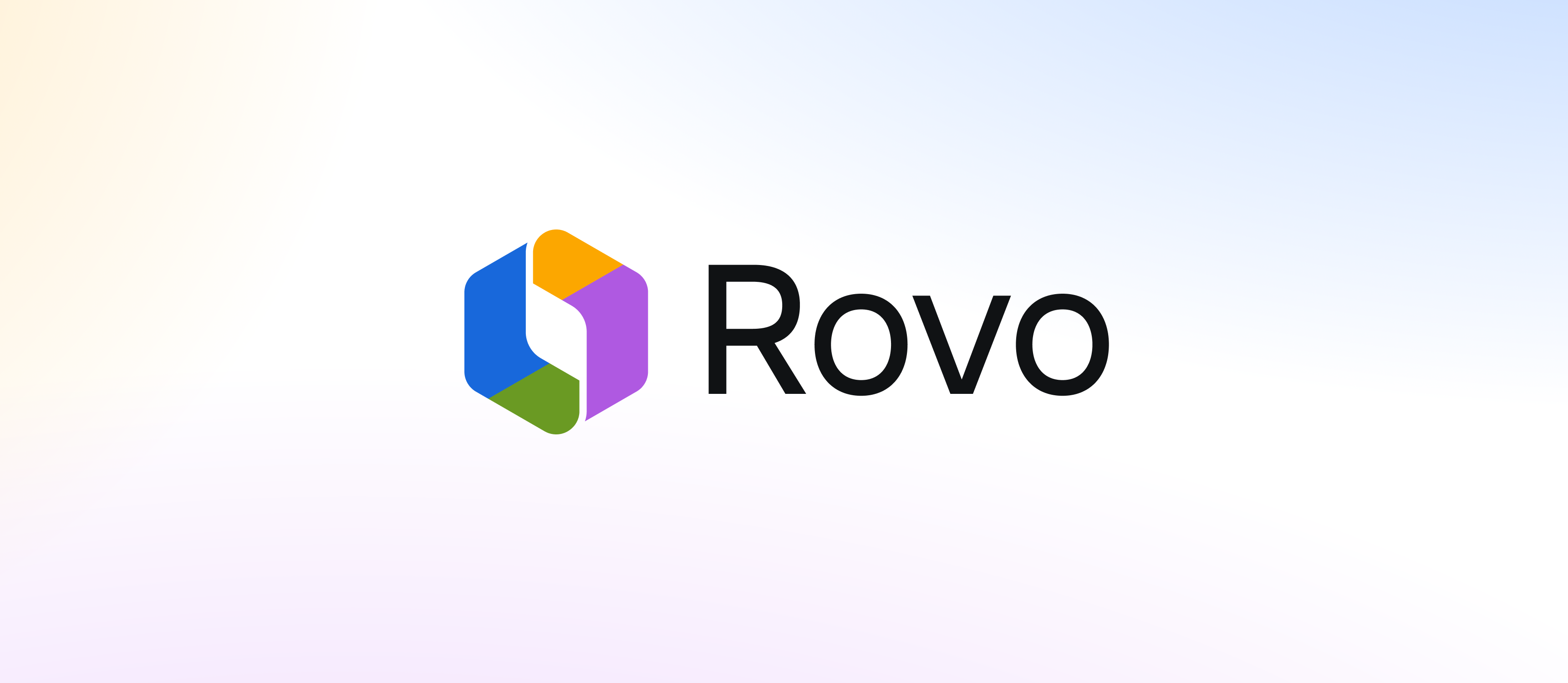 Rovo logo with blue, green, purple, and yellow logo mark
